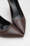 Brown Pointed Toe Heeled Shoes Women's Classic Stylish Daily Office Stiletto Comfortable Thick Heel - 3