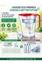 Water Filter Jug 2.3L Bi Flux and Germ STOP Technology Water Purifier Pitcher 99.999 Percent Bacteria Reduction Chlorine Heavy Metal Removal BPA Free Safe Drinking Water Made in Italy Kitchen Wa - 6