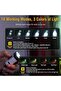 مصباح يدوي LED صغير مسطح بمشبك، 1600 لومن، قابل لإعادة الشحن عبر USB A/C، مصباح جيب مع سلسلة مفاتيح، ضوء أبيض دافئ - 4