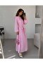 Women's Waist-Tie Long Tunic Dress - 2