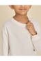 Boys Cream Plain Long Sleeve Crew Neck T-Shirt - 4