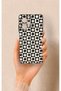 Poco X5 Pro Compatible Flower Motif Checkered Pattern Silicone Case