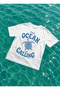 Women's and Men's Oversize T-Shirt Ocean Printed 100% Cotton T-Shirt Comfortable Fit