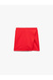 Elastic Waist Double Breasted Short Skirt