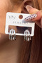 Silver Color Triple Hoop Women's Earrings - 5