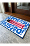 Non-Slip Sole Positive Energy Themed Washable Door Front-Bathroom Mat 40X60 cm