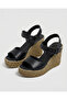 Women's woven wedge heel ankle-tie lightweight sole heeled shoes - 4