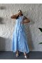 Women's Ruffled Long Bohemian Dress - 5