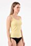 Women's Lemon Yellow Lace-Trimmed Tank Top - 2