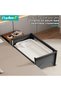 5-in-1 Baby Crib, Baby Bed and Bassinet with Changing Table, Adjustable Infant Travel Cribs and Nursery Center, Portable Baby Cot Playard with Comfortable Mattress, Large Capacity Storage Shelf, Wheel - 4
