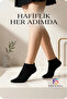 12 Pairs Unisex Cotton Black Booties Socks Set, Non-Sweat, Ideal for Daily Use - 4