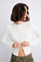 Fitted stand collar cardigan