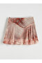 Original Buy Zippered Patterned Mini Skirt - 6