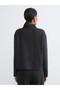 Nevavm Soft Touch Women's Sweatshirt with a High Collar Pattern and a Difference in Color - 5