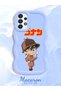 Samsung Galaxy A33 5g Compatible Case Camera Protector Blue Silicone Couple Phone Case Conan Pattern - 2