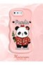 iPhone 7 Plus Compatible Case Camera Protector Pink Silicone Couple Phone Case Panda Pattern - 2