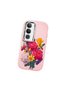Vivo Y19S Compatible Case Camera Protector Pink Silicone Couple Phone Case with Floral Pattern - 3