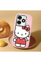 Tecno Spark 20C Compatible Case Camera Protector Pink Silicone Couple Phone Case Kitty Pattern - 2