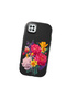 Redmi 9C Compatible Case Camera Protective Black Silicone Couple Phone Case with Floral Pattern - 3