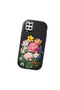 Samsung Galaxy A12 Compatible Case Camera Protective Black Silicone Couple Phone Case with Floral Pattern - 3