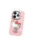Tecno Spark 10 Pro Compatible Case Camera Protector Pink Silicone Couple Phone Case with Kitty Pattern - 3