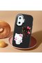 Poco F7 Compatible Case Camera Protector Black Silicone Couple Phone Case Kitty Patterned - 2