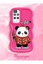 Redmi 10 2022 Compatible Case Camera Protector Red Silicone Couple Phone Case Panda Pattern - 2