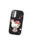 Samsung Galaxy F23 Compatible Case Camera Protector Black Silicone Couple Phone Case Kitty Pattern - 3