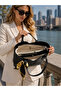 Women's Large Size Shawl Detailed Lined Stylish Handbag Suitable for Daily or Special Use Size: 29 X 30 cm - 5