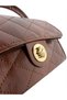 Shiny Quilted Mini Bag – Lining Detail – Women's Hand and Shoulder Bag with Chain Strap (19X12 cm) - 3