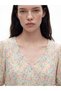 Alita city: standout v-neck floral bubble sleeve tiered dress - 4