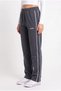 Women's Smoked Double-Piping Straight-Leg Sweatpants High Waist Comfortable Fit Casual Sports - 6