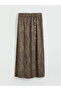 Nevavm Patterned Belmando Flared Skirt with Elastic Waist - 5