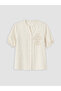 Original Linen Blend Embroidered Blouse - 4