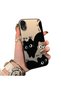 iPhone Xr Compatible High-Quality Fun Black Cat Printed Case, Cute Stylish Shock - 2