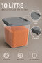 6-Piece 10Lt Lockable Lid Storage Box - Kitchen Organizer Deep Elora Food Storage Container Gray - 3
