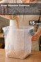 3-Piece 15Lt Deep Elora Storage Box - Multi-Purpose Lockable Lid Organizer Box Gray - 4