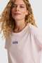 Women's Light Pink Crew Neck T-Shirt 50323530-Vr078 - 2