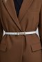 Thin Women's Belt with Gold Buckle, Pants Belt, Jacket Belt, Dress Belt, Width: 2 Cm, Buckle Length: 7 cm