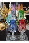 Bohemia Crystal 6 Person's Transitional Color Cut-Out Coffee Soft Drink Water Glass 180 ml - 3