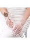 Short Length Laced White Polka Dot Tulle Gloves - 2