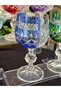 Bohemia Crystal Double Color Double Pattern 6 Person Cut-Out Coffee Soft Drink Water Glass 150 ml - 6