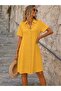 Women's Short Sleeve Collared Front Buttoned Short Aerobin Dress - 2