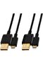 كابل شحن AmazonBasics USB 2.0 من النوع A إلى Micro B (عبوة من قطعتين)، بطول 3 أقدام، أسود