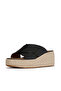 Women's Platfforms Espadrille Leather Wedge Cross Slides - 2