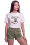 Women's Matcha Printed Relaxed Fit T-Shirt White - 3