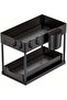 Under Cabinet Sliding Basket Organizer, 2-Tier Storage Organizer High Quality Under Cabinet Bathroom