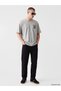 Vizyon New Season Gray Crew Neck Nyc Printed Men's T-Shirt - 2