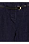 Indigo Belted Slim Mom Women's Jean Trousers - 7
