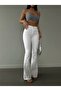 Denny Spanish Flare Jeans White Flare Lycra Jeans High Waist Denim Pants